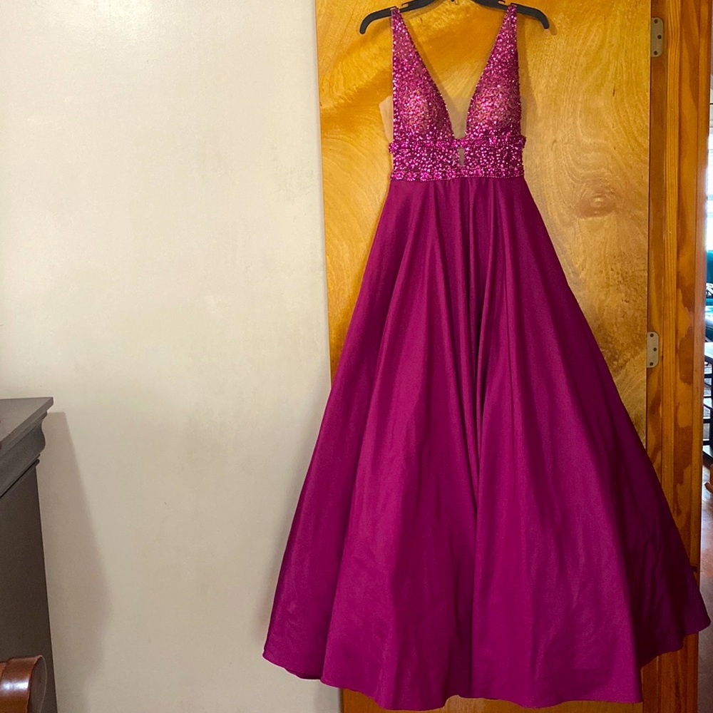 Morilee Madeline Gardner purple ball gown size 4